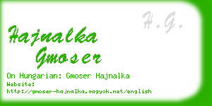 hajnalka gmoser business card